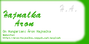 hajnalka aron business card