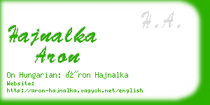 hajnalka aron business card